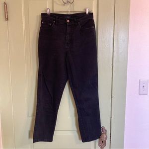 90's Vintage Black Straight Leg Jeans Size 6P